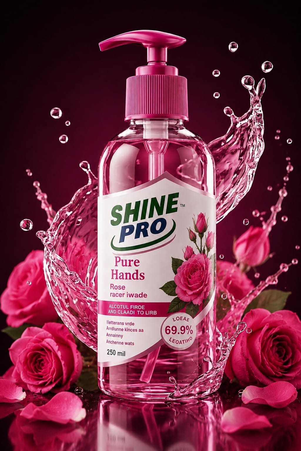 Shine Pro Pure Hands Hand Wash — Rose (250 ML)
