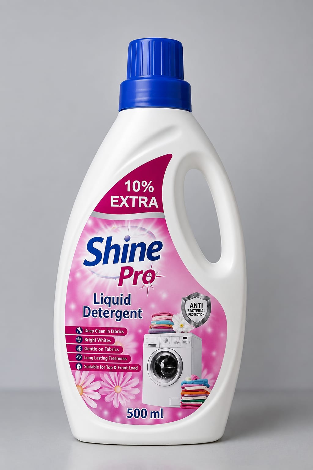 Shine Pro Liquid Detergent — Anti-Bacterial 10% Extra (500 ML)
